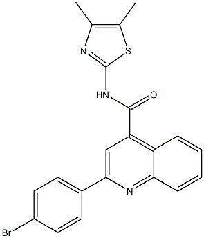 2-(4-bromophenyl)-N-(4,5-dimethyl-1,3-thiazol-2-yl)quinoline-4-carboxamide 구조식 이미지