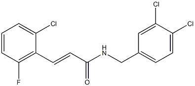 (E)-3-(2-chloro-6-fluorophenyl)-N-[(3,4-dichlorophenyl)methyl]prop-2-enamide 구조식 이미지