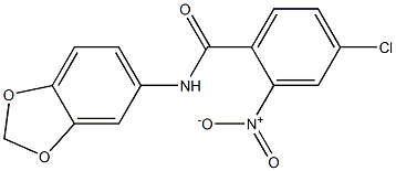 N-(1,3-benzodioxol-5-yl)-4-chloro-2-nitrobenzamide 구조식 이미지