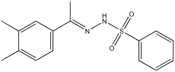 N-[(E)-1-(3,4-dimethylphenyl)ethylideneamino]benzenesulfonamide 구조식 이미지