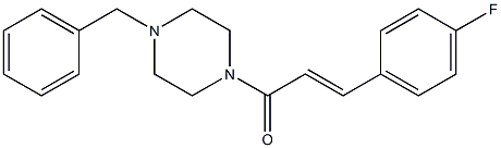 (E)-1-(4-benzylpiperazin-1-yl)-3-(4-fluorophenyl)prop-2-en-1-one 구조식 이미지