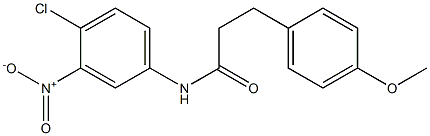 N-(4-chloro-3-nitrophenyl)-3-(4-methoxyphenyl)propanamide 구조식 이미지