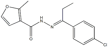 N-[(E)-1-(4-chlorophenyl)propylideneamino]-2-methylfuran-3-carboxamide 구조식 이미지