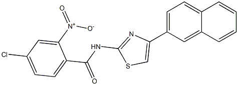 4-chloro-N-(4-naphthalen-2-yl-1,3-thiazol-2-yl)-2-nitrobenzamide Structure