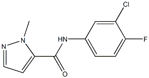 N-(3-chloro-4-fluorophenyl)-2-methylpyrazole-3-carboxamide Structure
