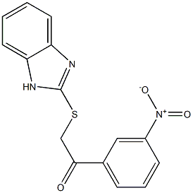 2-(1H-benzimidazol-2-ylsulfanyl)-1-(3-nitrophenyl)ethanone 구조식 이미지