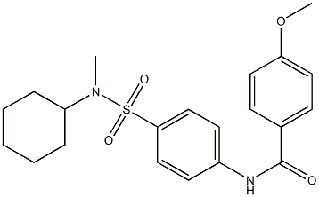 N-[4-[cyclohexyl(methyl)sulfamoyl]phenyl]-4-methoxybenzamide 구조식 이미지