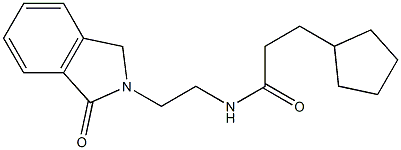 3-cyclopentyl-N-[2-(3-oxo-1H-isoindol-2-yl)ethyl]propanamide Structure