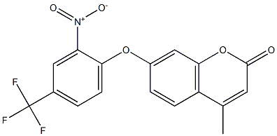 4-methyl-7-[2-nitro-4-(trifluoromethyl)phenoxy]chromen-2-one 구조식 이미지