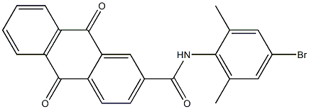 N-(4-bromo-2,6-dimethylphenyl)-9,10-dioxoanthracene-2-carboxamide 구조식 이미지