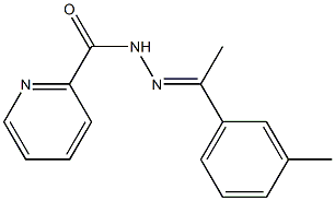 N-[(E)-1-(3-methylphenyl)ethylideneamino]pyridine-2-carboxamide Structure