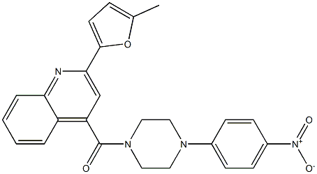 [2-(5-methylfuran-2-yl)quinolin-4-yl]-[4-(4-nitrophenyl)piperazin-1-yl]methanone 구조식 이미지