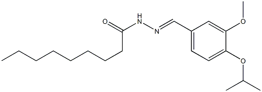 N-[(E)-(3-methoxy-4-propan-2-yloxyphenyl)methylideneamino]nonanamide 구조식 이미지