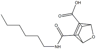 2-(hexylcarbamoyl)-7-oxabicyclo[2.2.1]hept-5-ene-3-carboxylic acid 구조식 이미지