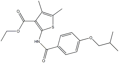 ethyl 4,5-dimethyl-2-[[4-(2-methylpropoxy)benzoyl]amino]thiophene-3-carboxylate Structure