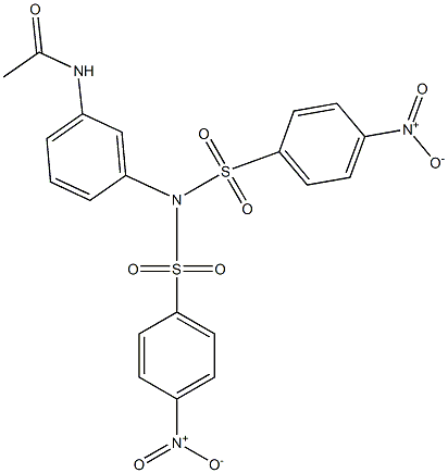 N-[3-[bis[(4-nitrophenyl)sulfonyl]amino]phenyl]acetamide 구조식 이미지