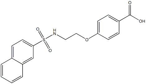 4-[2-(naphthalen-2-ylsulfonylamino)ethoxy]benzoic acid 구조식 이미지