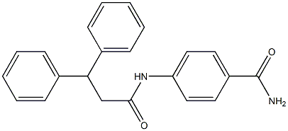 4-(3,3-diphenylpropanoylamino)benzamide 구조식 이미지