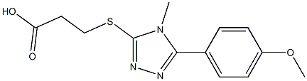 3-[[5-(4-methoxyphenyl)-4-methyl-1,2,4-triazol-3-yl]sulfanyl]propanoic acid 구조식 이미지