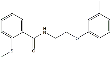 N-[2-(3-methylphenoxy)ethyl]-2-methylsulfanylbenzamide Structure