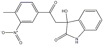 3-hydroxy-3-[2-(4-methyl-3-nitrophenyl)-2-oxoethyl]-1H-indol-2-one Structure