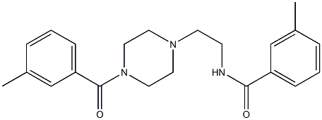 3-methyl-N-[2-[4-(3-methylbenzoyl)piperazin-1-yl]ethyl]benzamide 구조식 이미지