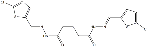 N,N'-bis[(E)-(5-chlorothiophen-2-yl)methylideneamino]pentanediamide Structure