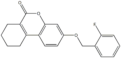 3-[(2-fluorophenyl)methoxy]-7,8,9,10-tetrahydrobenzo[c]chromen-6-one Structure