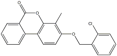 3-[(2-chlorophenyl)methoxy]-4-methylbenzo[c]chromen-6-one 구조식 이미지