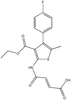 (E)-4-[[3-ethoxycarbonyl-4-(4-fluorophenyl)-5-methylthiophen-2-yl]amino]-4-oxobut-2-enoic acid 구조식 이미지