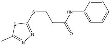 3-[(5-methyl-1,3,4-thiadiazol-2-yl)sulfanyl]-N-phenylpropanamide Structure