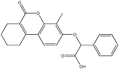 2-[(4-methyl-6-oxo-7,8,9,10-tetrahydrobenzo[c]chromen-3-yl)oxy]-2-phenylacetic acid 구조식 이미지