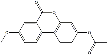 (8-methoxy-6-oxobenzo[c]chromen-3-yl) acetate 구조식 이미지