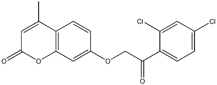 7-[2-(2,4-dichlorophenyl)-2-oxoethoxy]-4-methylchromen-2-one 구조식 이미지