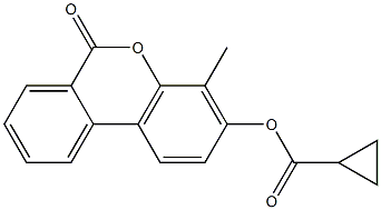 (4-methyl-6-oxobenzo[c]chromen-3-yl) cyclopropanecarboxylate 구조식 이미지