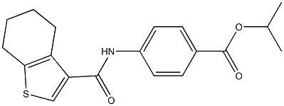 propan-2-yl 4-(4,5,6,7-tetrahydro-1-benzothiophene-3-carbonylamino)benzoate 구조식 이미지