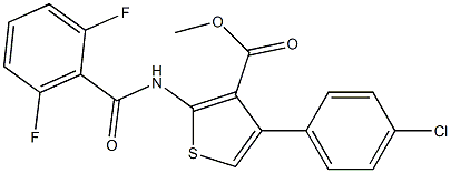 methyl 4-(4-chlorophenyl)-2-[(2,6-difluorobenzoyl)amino]thiophene-3-carboxylate Structure