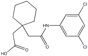 2-[1-[2-(3,5-dichloroanilino)-2-oxoethyl]cyclohexyl]acetic acid 구조식 이미지