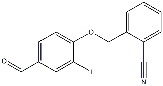 2-[(4-formyl-2-iodophenoxy)methyl]benzonitrile 구조식 이미지