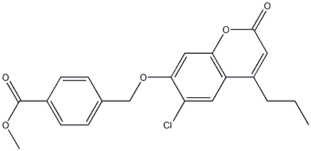 methyl 4-[(6-chloro-2-oxo-4-propylchromen-7-yl)oxymethyl]benzoate 구조식 이미지