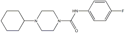 4-cyclohexyl-N-(4-fluorophenyl)piperazine-1-carboxamide 구조식 이미지