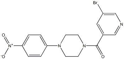 (5-bromopyridin-3-yl)-[4-(4-nitrophenyl)piperazin-1-yl]methanone 구조식 이미지