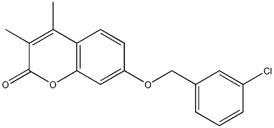 7-[(3-chlorophenyl)methoxy]-3,4-dimethylchromen-2-one 구조식 이미지