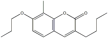 4-butyl-8-methyl-7-propoxychromen-2-one 구조식 이미지