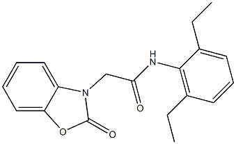 N-(2,6-diethylphenyl)-2-(2-oxo-1,3-benzoxazol-3-yl)acetamide 구조식 이미지