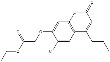 ethyl 2-(6-chloro-2-oxo-4-propylchromen-7-yl)oxyacetate 구조식 이미지