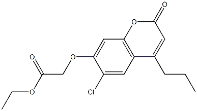 ethyl 2-(6-chloro-2-oxo-4-propylchromen-7-yl)oxyacetate Structure