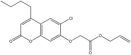 prop-2-enyl 2-(4-butyl-6-chloro-2-oxochromen-7-yl)oxyacetate 구조식 이미지