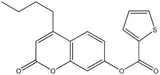 (4-butyl-2-oxochromen-7-yl) thiophene-2-carboxylate Structure