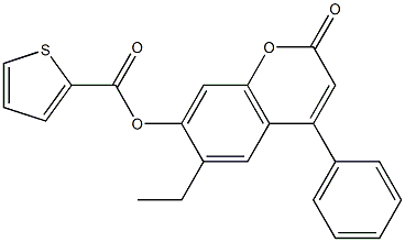 (6-ethyl-2-oxo-4-phenylchromen-7-yl) thiophene-2-carboxylate 구조식 이미지